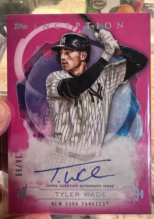 2019 Topps Inception RC and Emerging Stars Auto Magenta #RESTW Tyler Wade /99