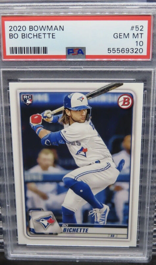 2020 Bowman BO BICHETTE #52 ROOKIE CARD PSA 10 - Gem Mint Blue Jays QTY