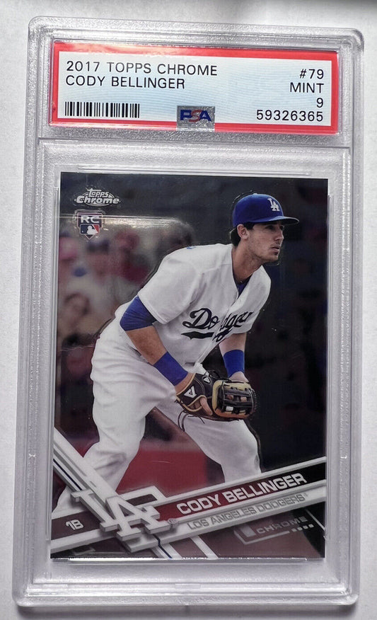 2017 Topps Chrome Cody Bellinger #79 Rookie Card RC PSA 9 Mint!