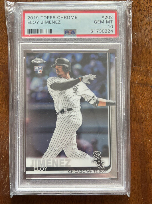 2019 Topps Chrome Eloy Jimenez Rookie RC #202 PSA 10 White Sox