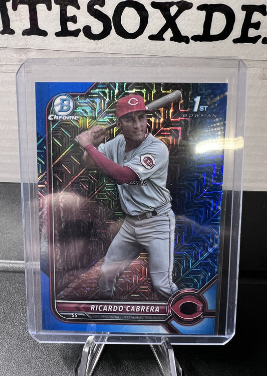 2022 Bowman Chrome Ricardo Cabrera #BCP-158 BLUE REF #/150 + Megabox Mojo REF!!