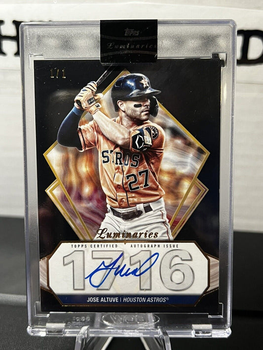 2022 Topps luminaries Jose Altuve 1/1 hit kings auto