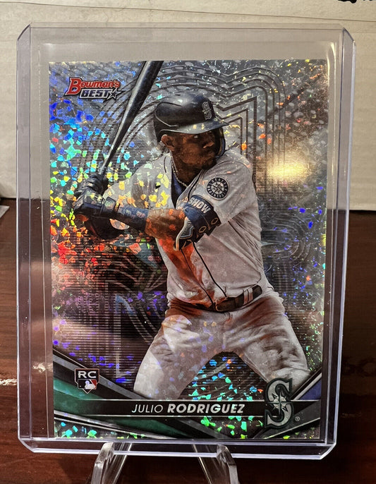 2022 bowmans best Julio Rodriguez /299 Mini-diamond refractor rookie card RC M’s