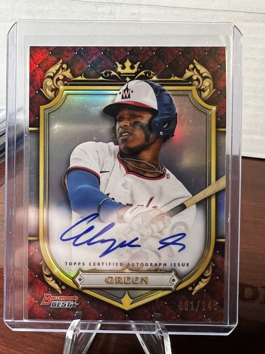 2022 bowmans best Elijah green #1/145 prospective royalty auto Nationals PR-EG