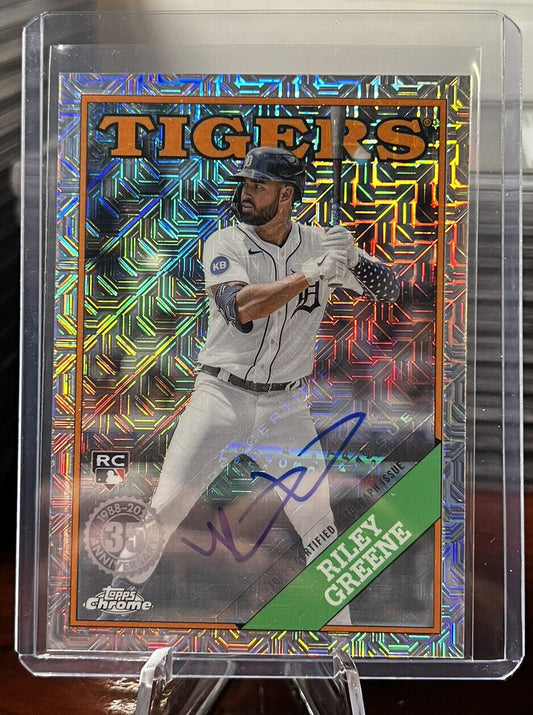 2023 Topps Series 1 Silver Pack Chrome RILEY GREENE Rookie Auto /199 RC Mojo