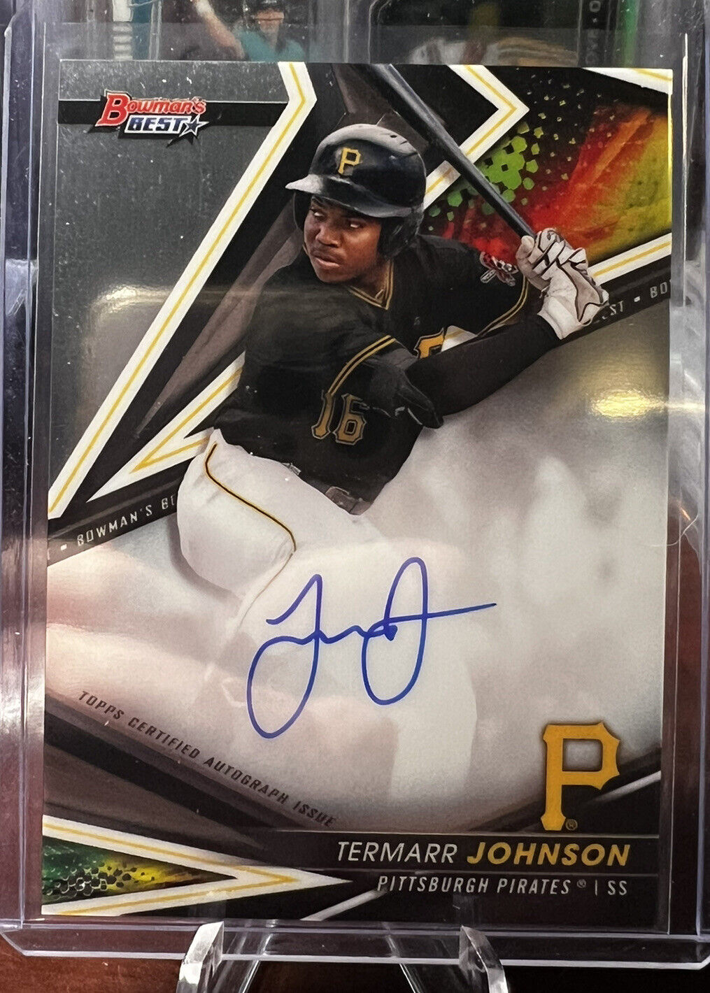 2022 Bowmans Best Termarr Johnson Auto Pittsburgh Pirates On Card