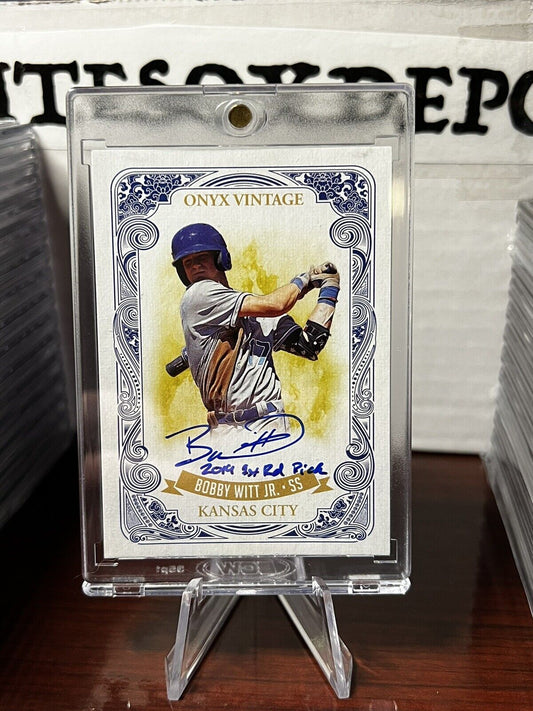 2021 Onyx Vintage BOBBY WITT JR. Inscription BLUE AUTO Autograph RC Rookie 39/50