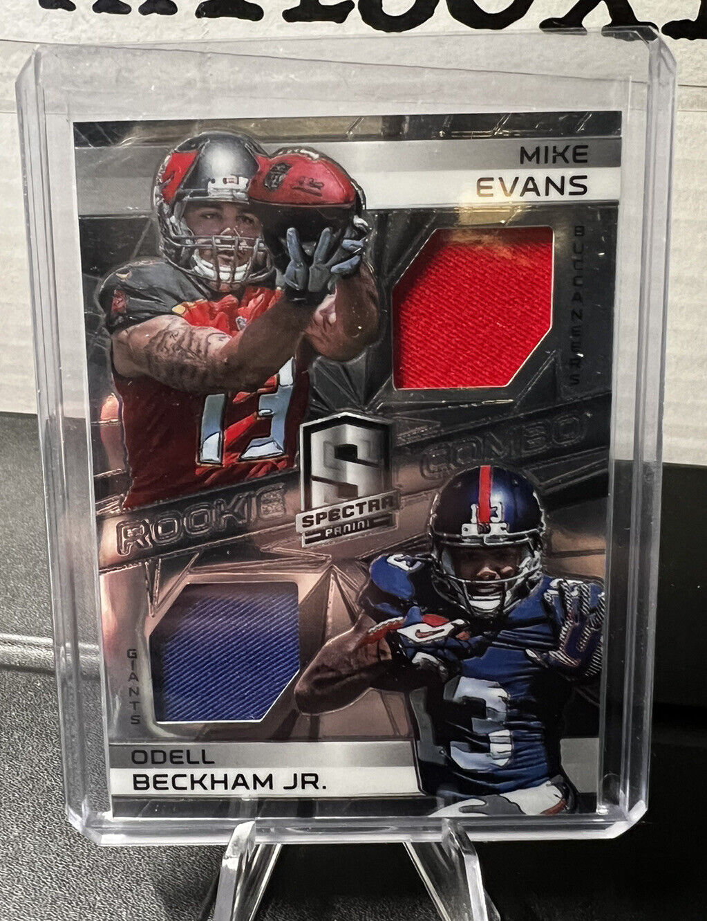 2014 Panini Spectra Odell Beckham Jr Mike Evans /199 #cr-mo Jersey Patch